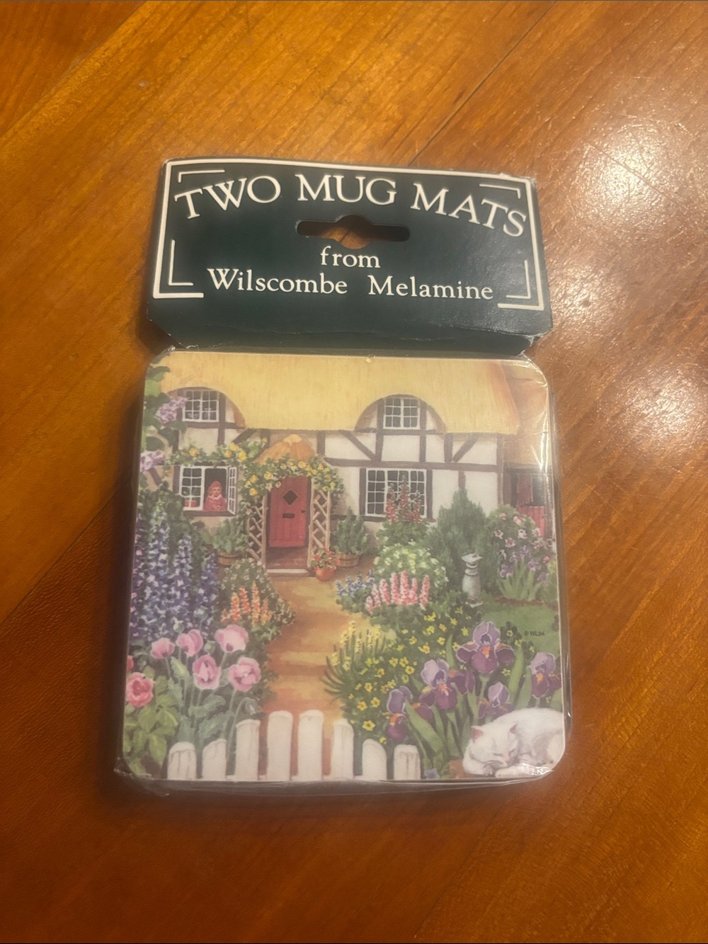 Vintage Wilscombe Melamine "Country Cottage" Mug Mats